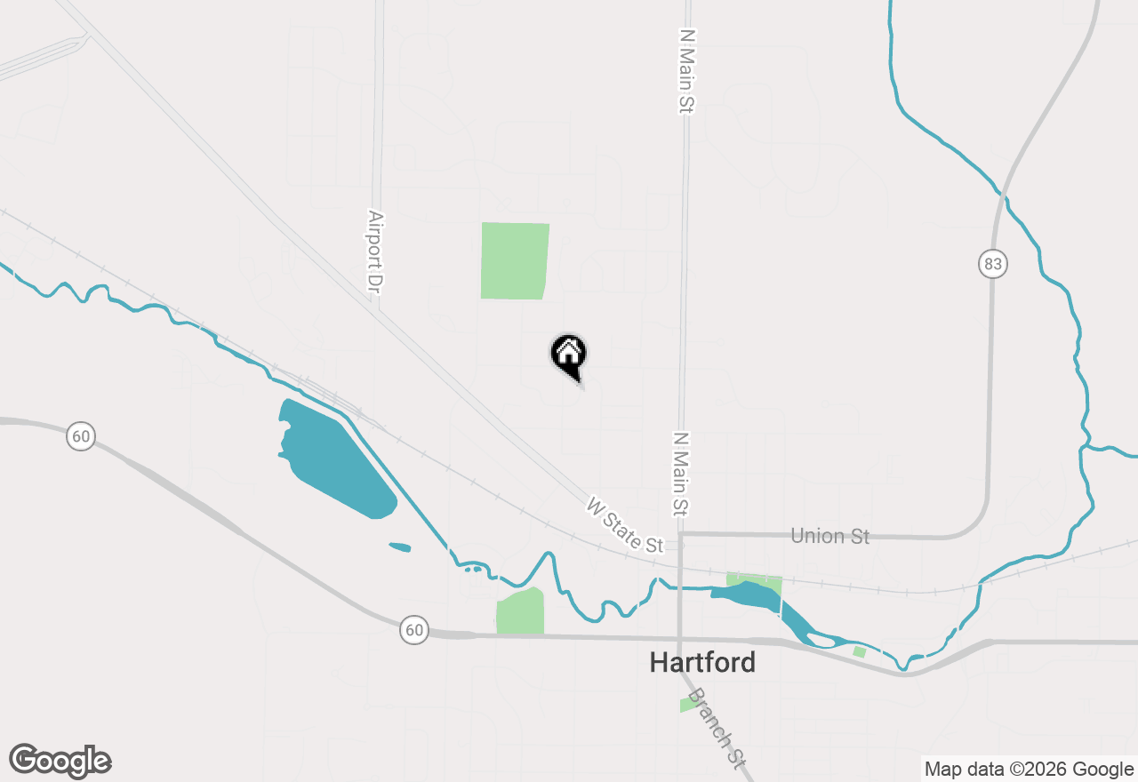Map of 818 Elm St, Hartford, WI 53027