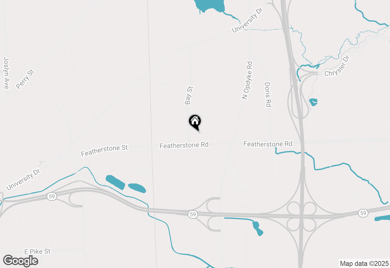 Map of 417 Moore Street, Pontiac, MI 48342