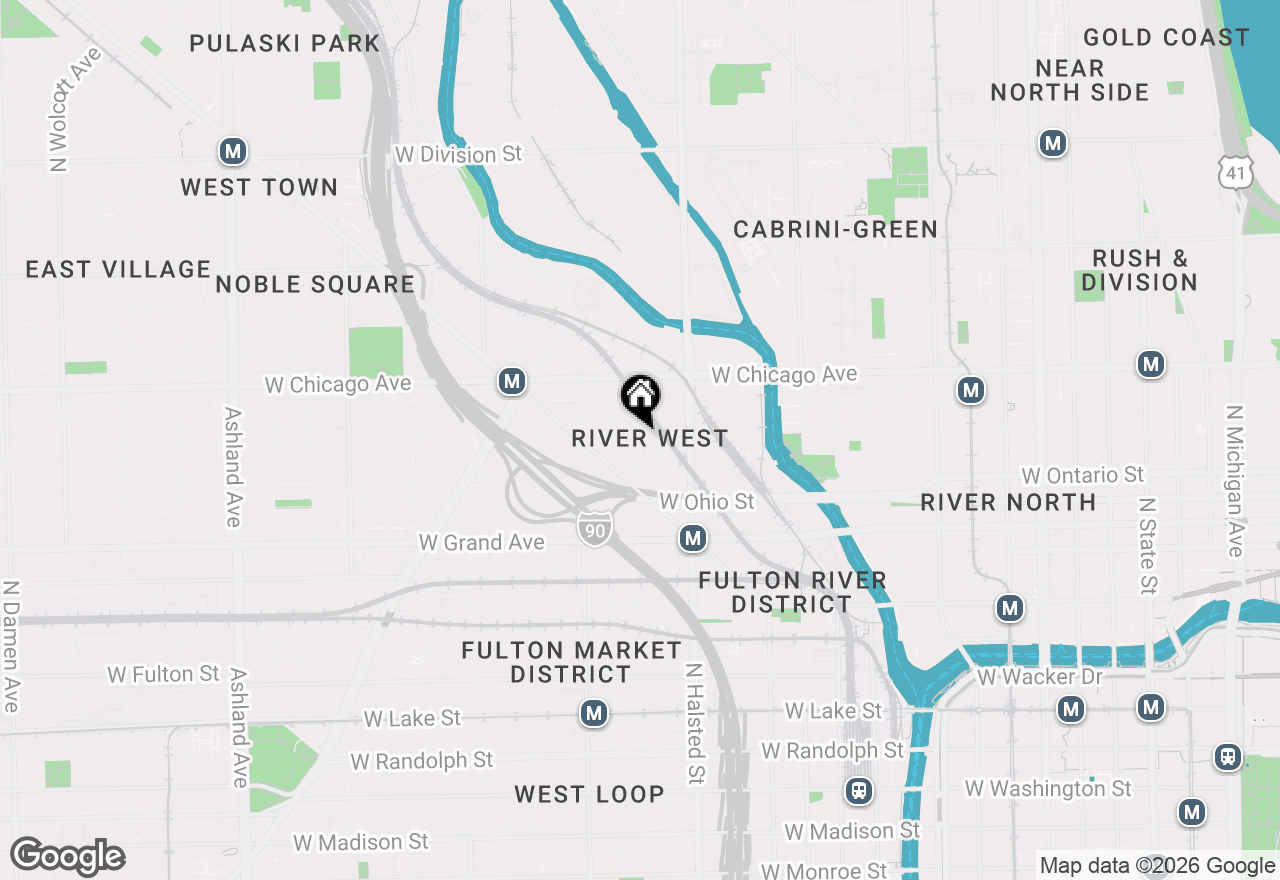 Map of 675 N Peoria Street #3N, Chicago, IL 60642