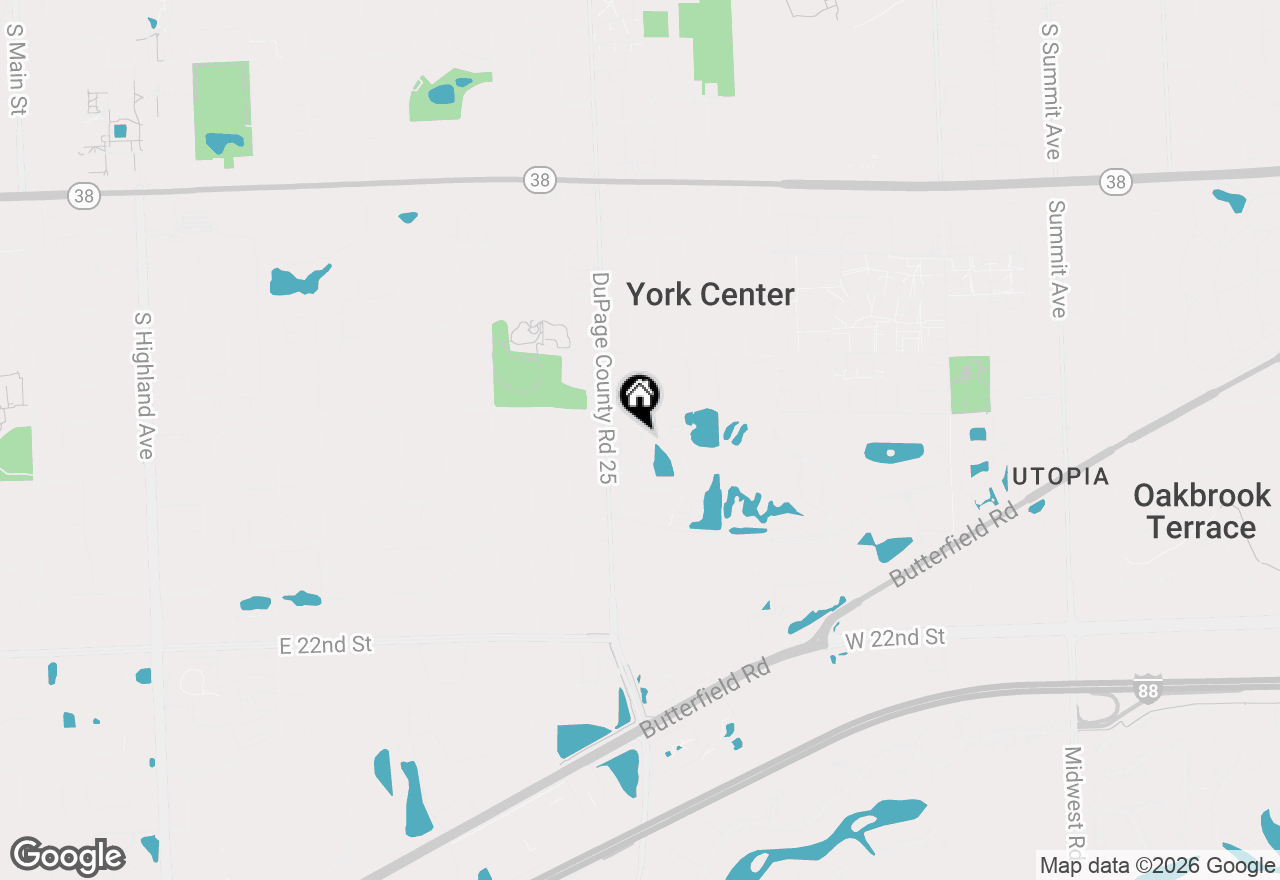 Map of 1606 Fairfax Lane, Oakbrook Terrace, IL 60181