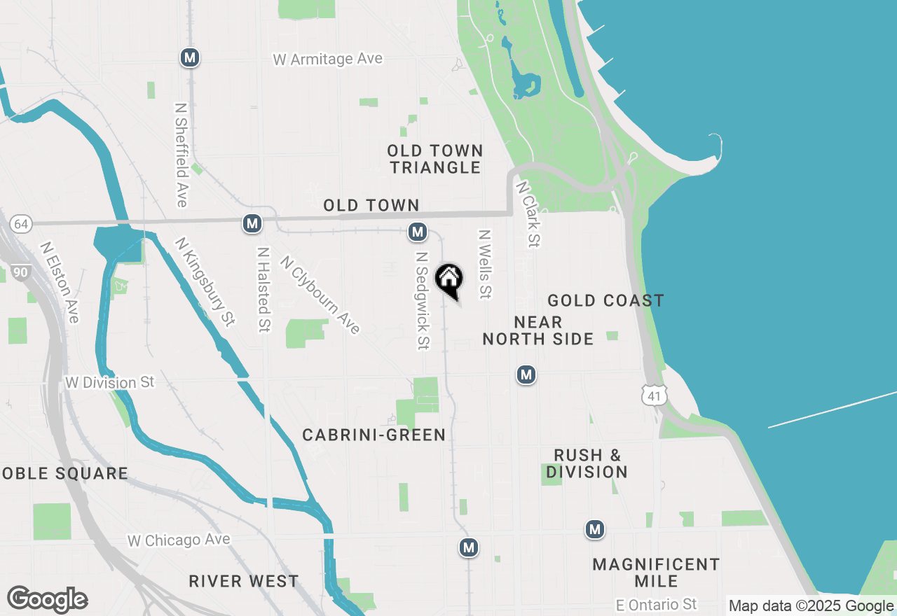 Map of 304 W Evergreen Avenue #2F, Chicago, IL 60610