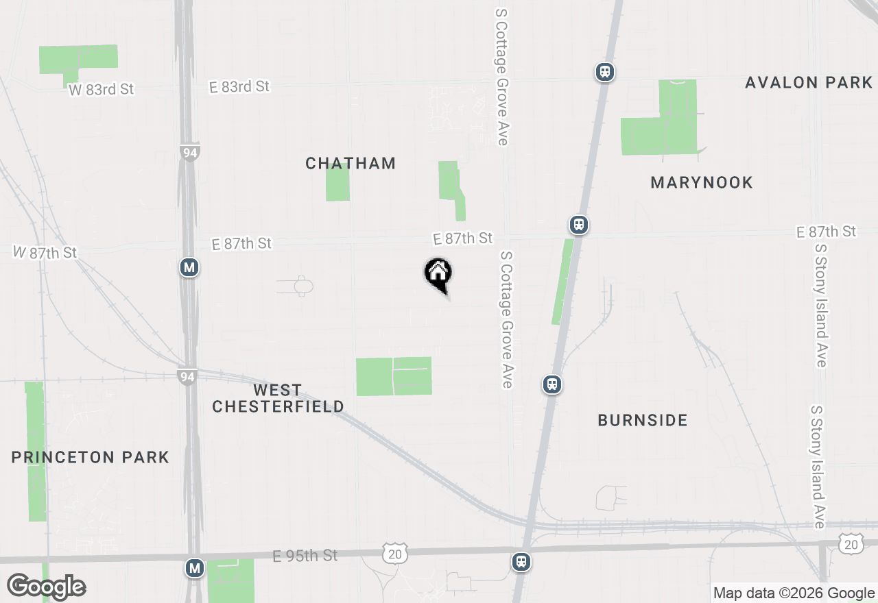 Map of 609 E 88th Place, Chicago, IL 60619