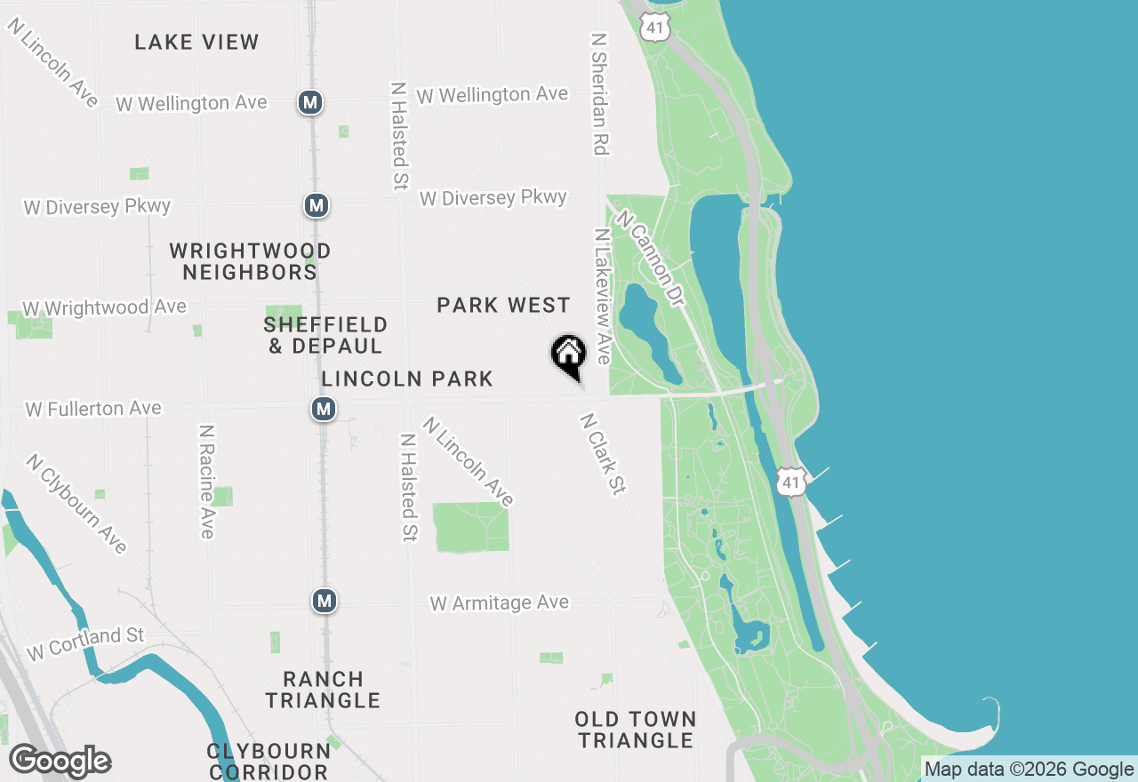 Map of 444 W Fullerton Parkway #1610, Chicago, IL 60614