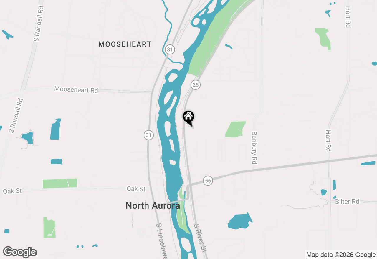 Map of 104 Briar Lane, North Aurora, IL 60542