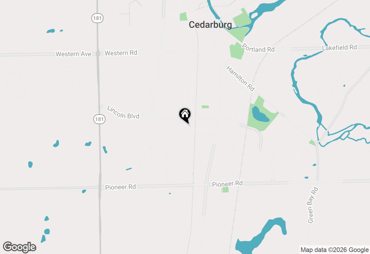 Map of N28W6596 Alyce St, Cedarburg, WI 53012