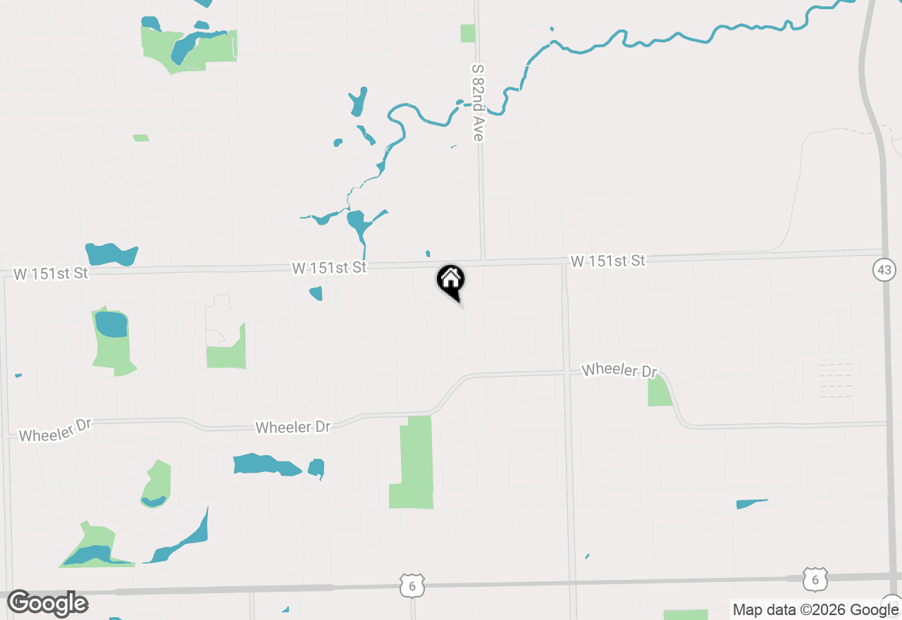 Map of 15213 Woodmar Drive, Orland Park, IL 60462