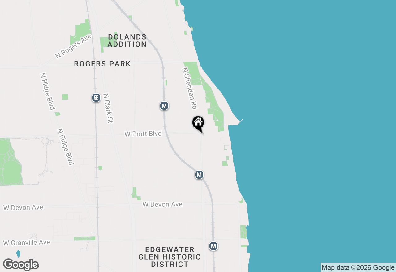 Map of 6758 N Sheridan Avenue #433, Chicago, IL 60626