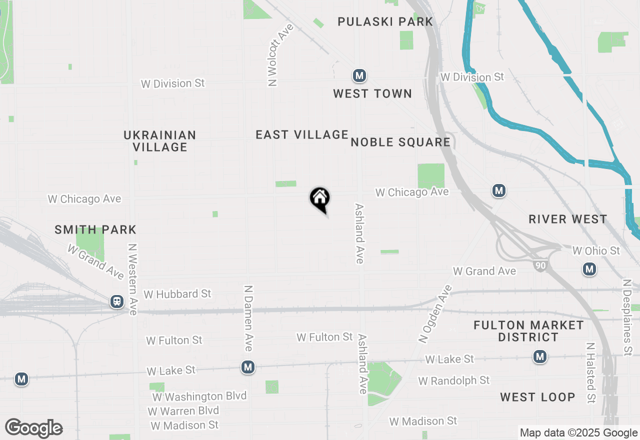Map of 1726 W Huron Street, Chicago, IL 60622