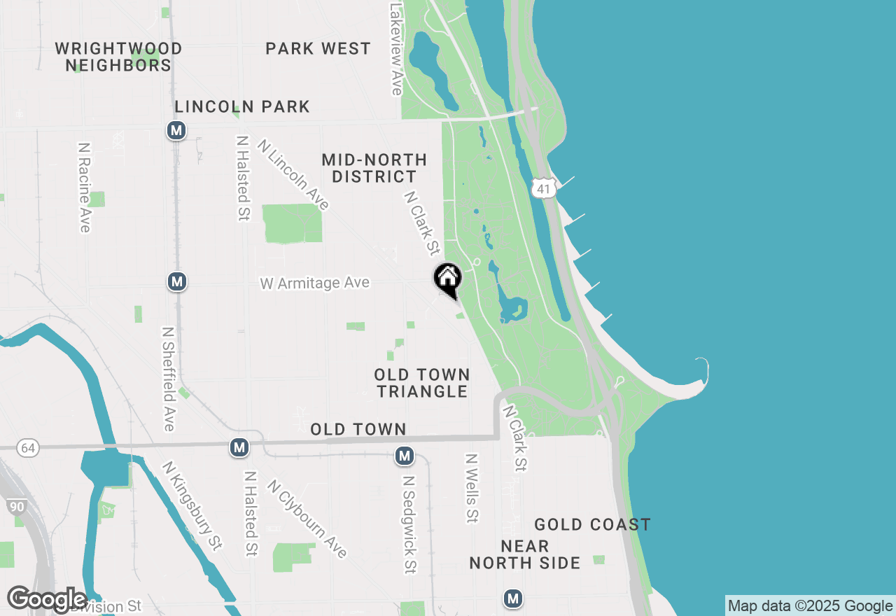 Map of 1917 N Lincoln Park West, Chicago, IL 60614