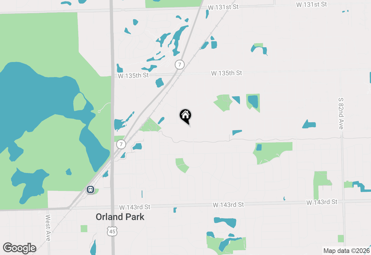 Map of 13810 Elm Street, Orland Park, IL 60462