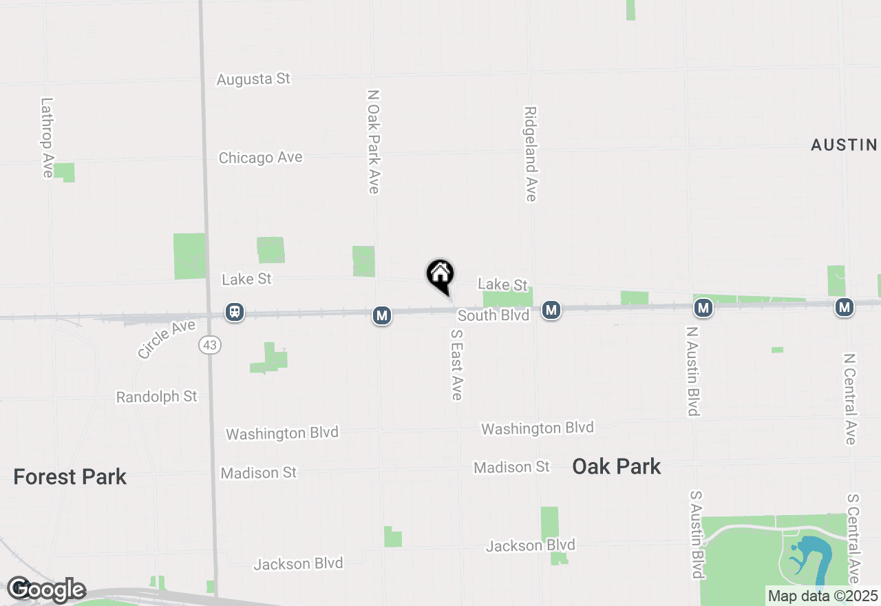 Map of 100 Bishop Quarter Lane, Oak Park, IL 60302