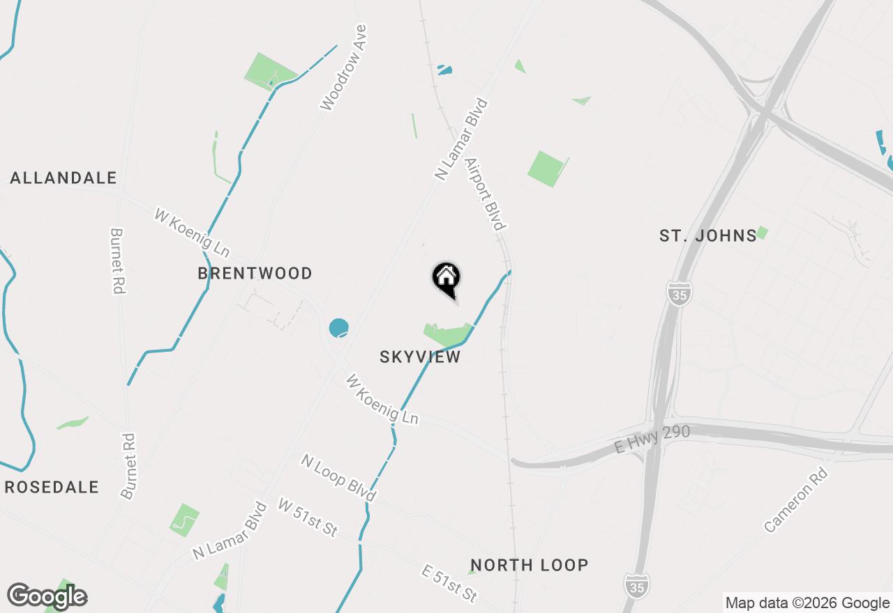 Map of 500 Denson Dr, Austin, TX 78752