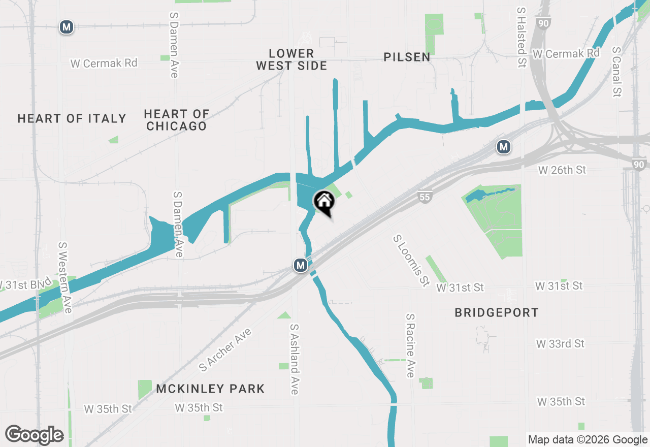 Map of 2904 S Hillock Avenue #407, Chicago, IL 60608