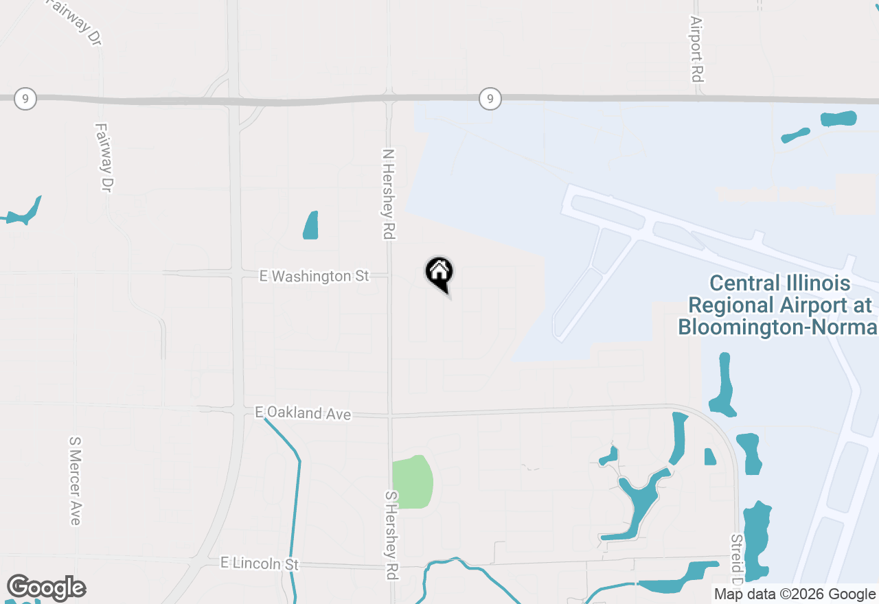 Map of 105 S Bayberry Court, Bloomington, IL 61704