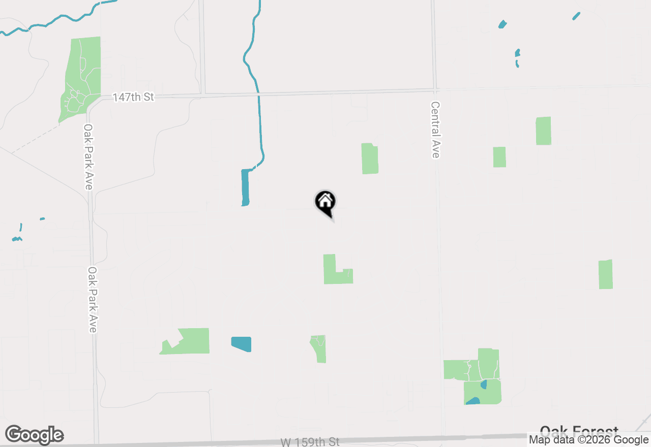 Map of 15124 Hillside Avenue, Oak Forest, IL 60452