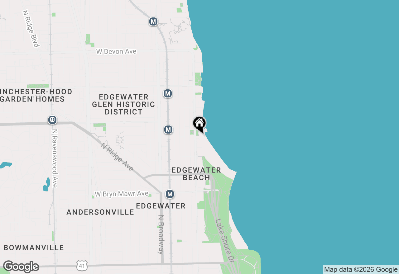 Map of 5901 N Sheridan Road #5AC, Chicago, IL 60660