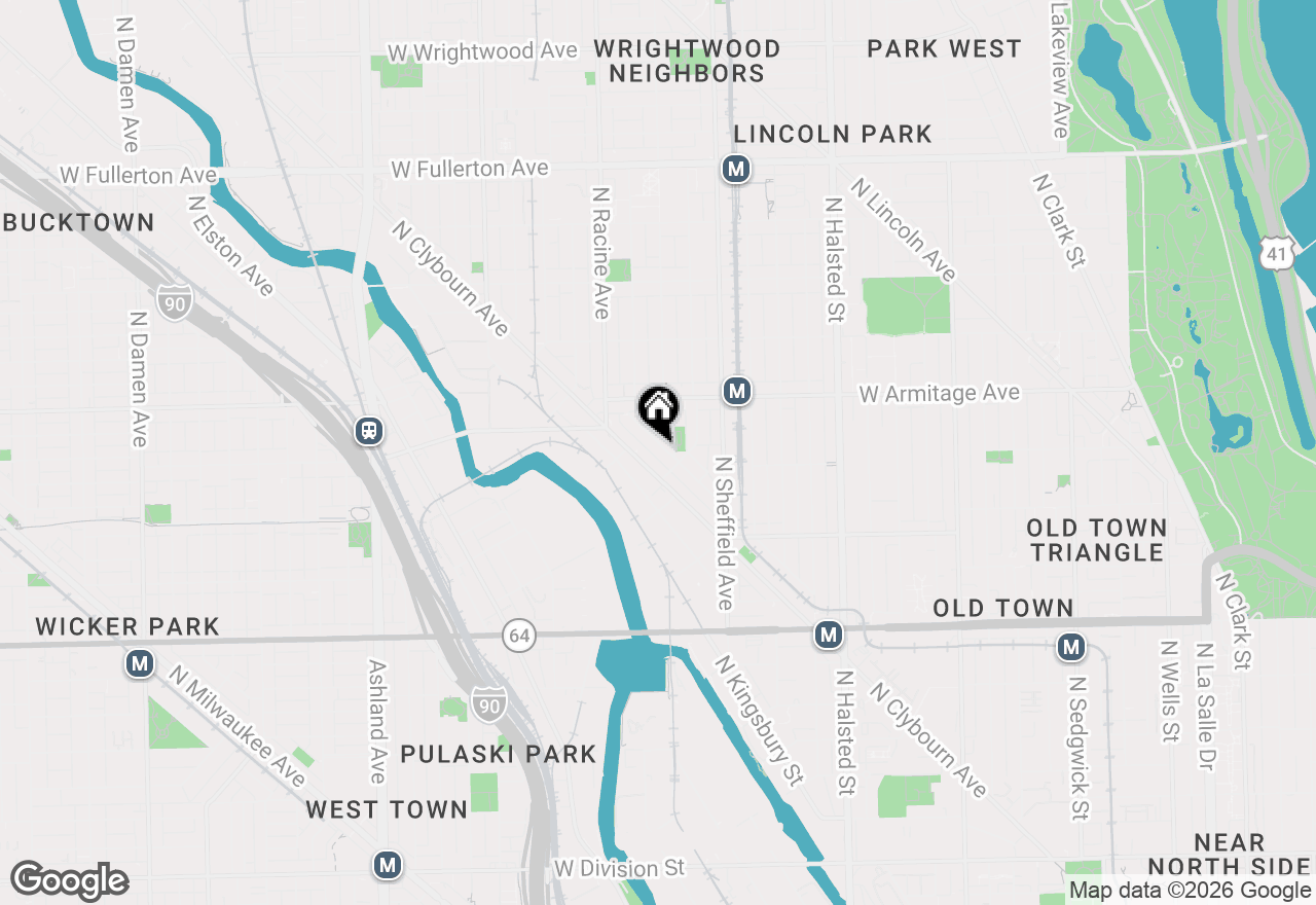 Map of 1920 N Maud Avenue #F, Chicago, IL 60614