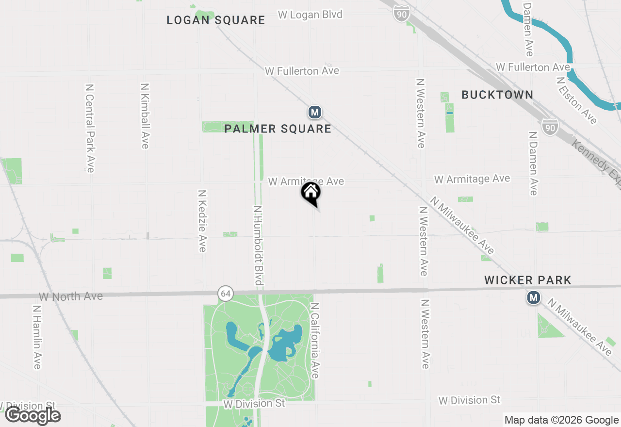 Map of 1850 N California Avenue #1, Chicago, IL 60647