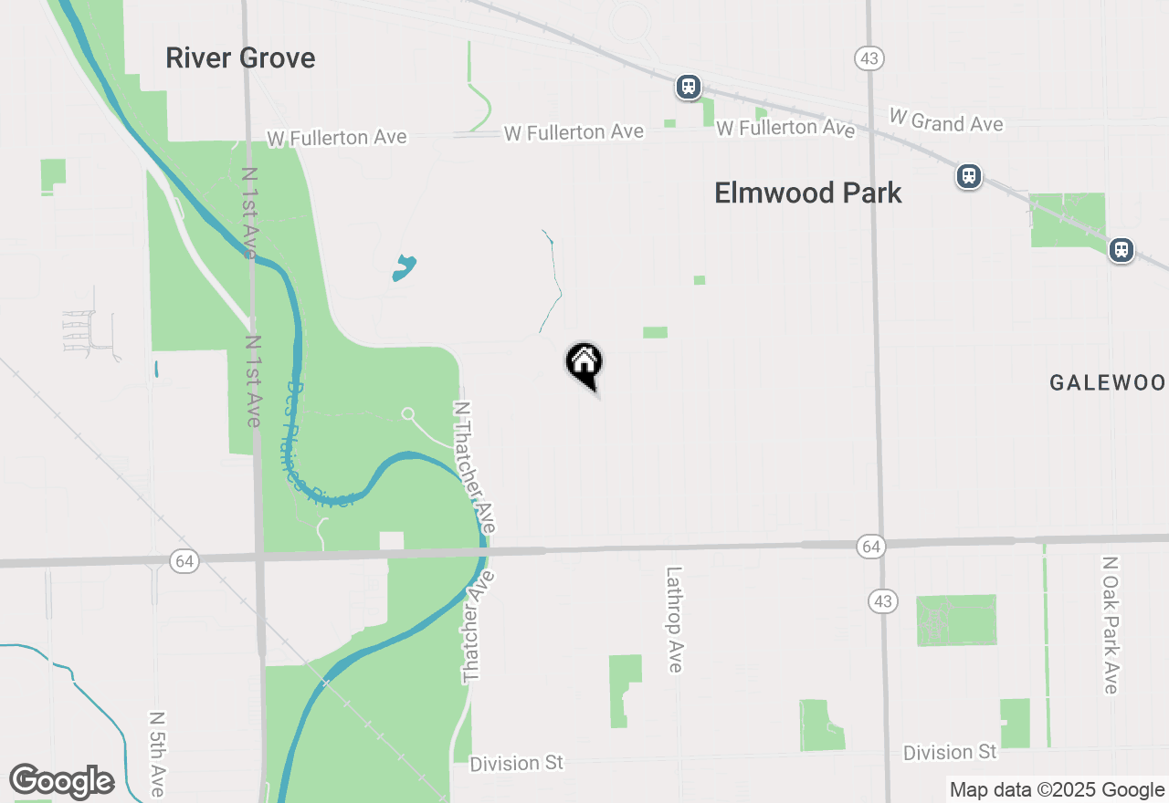 Map of 1844 N 77th Court, Elmwood Park, IL 60707