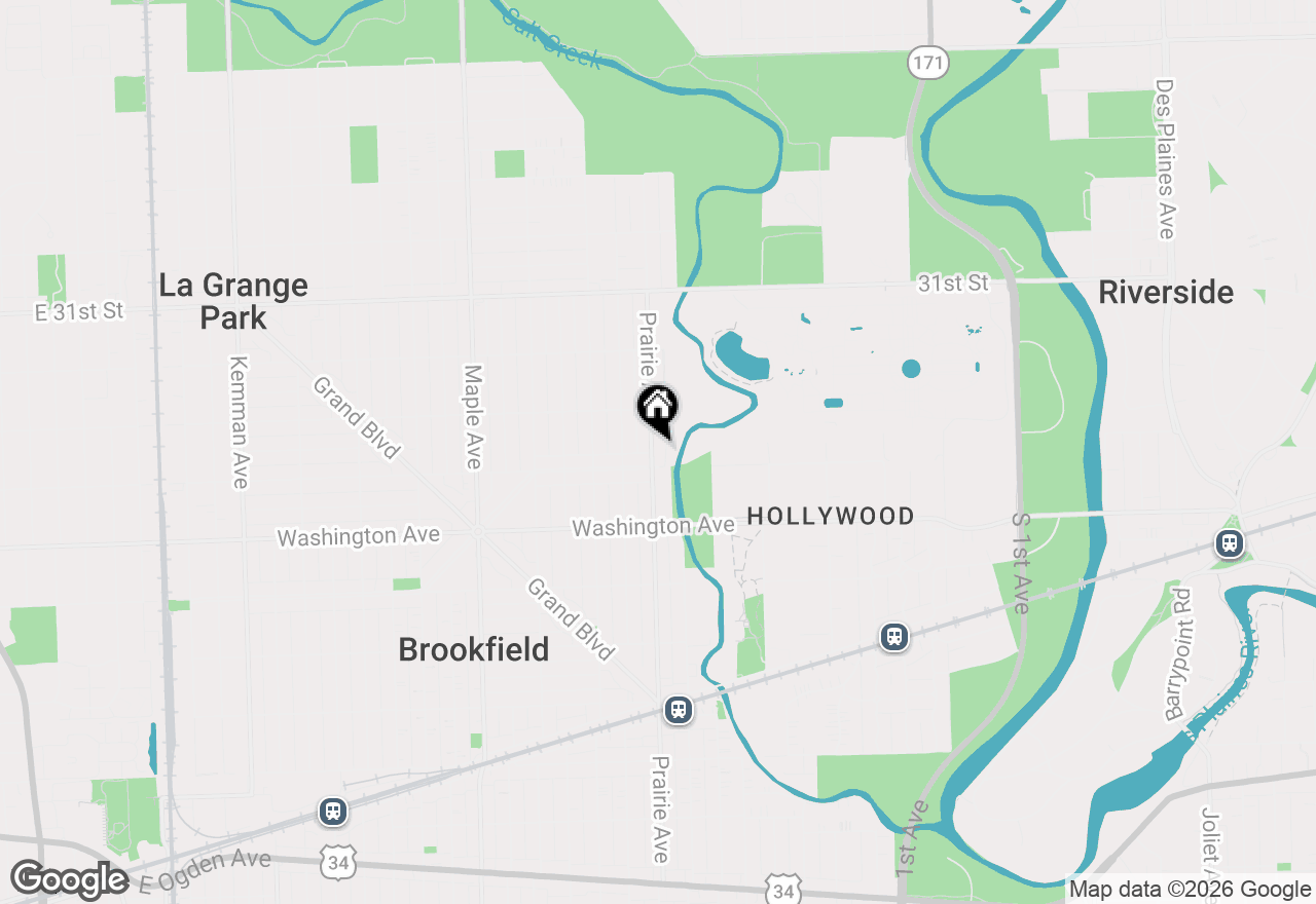 Map of 3341 Prairie Avenue, Brookfield, IL 60513