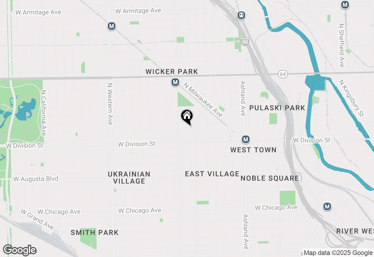 Map of 1927 W Potomac Avenue #1W, Chicago, IL 60622