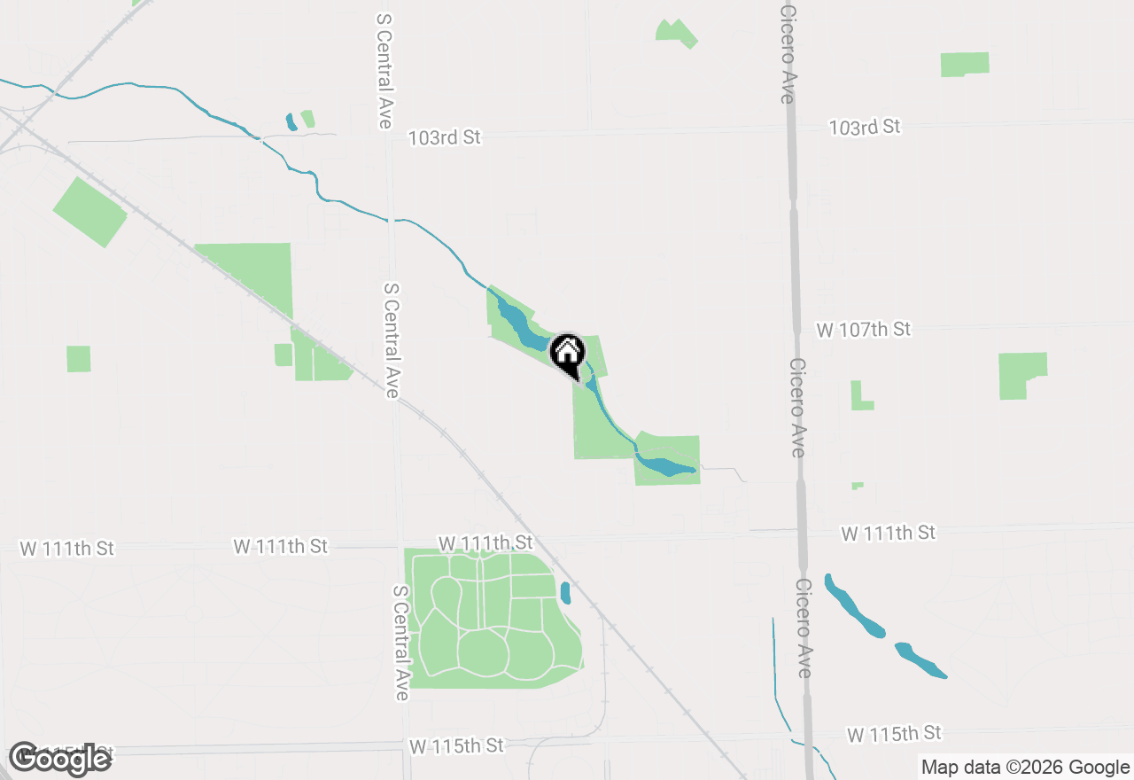 Map of 10749 S Cook Avenue, Oak Lawn, IL 60453