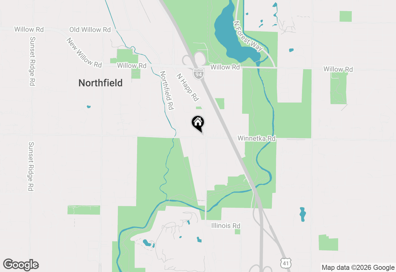 Map of 1703 Winnetka Road, Northfield, IL 60093