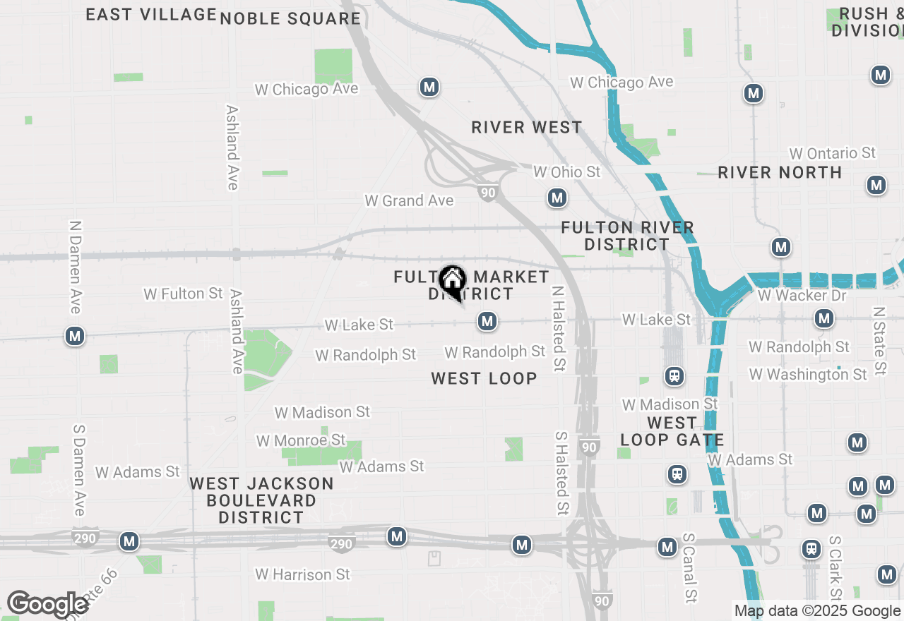Map of 215 N Aberdeen Street #607B, Chicago, IL 60607