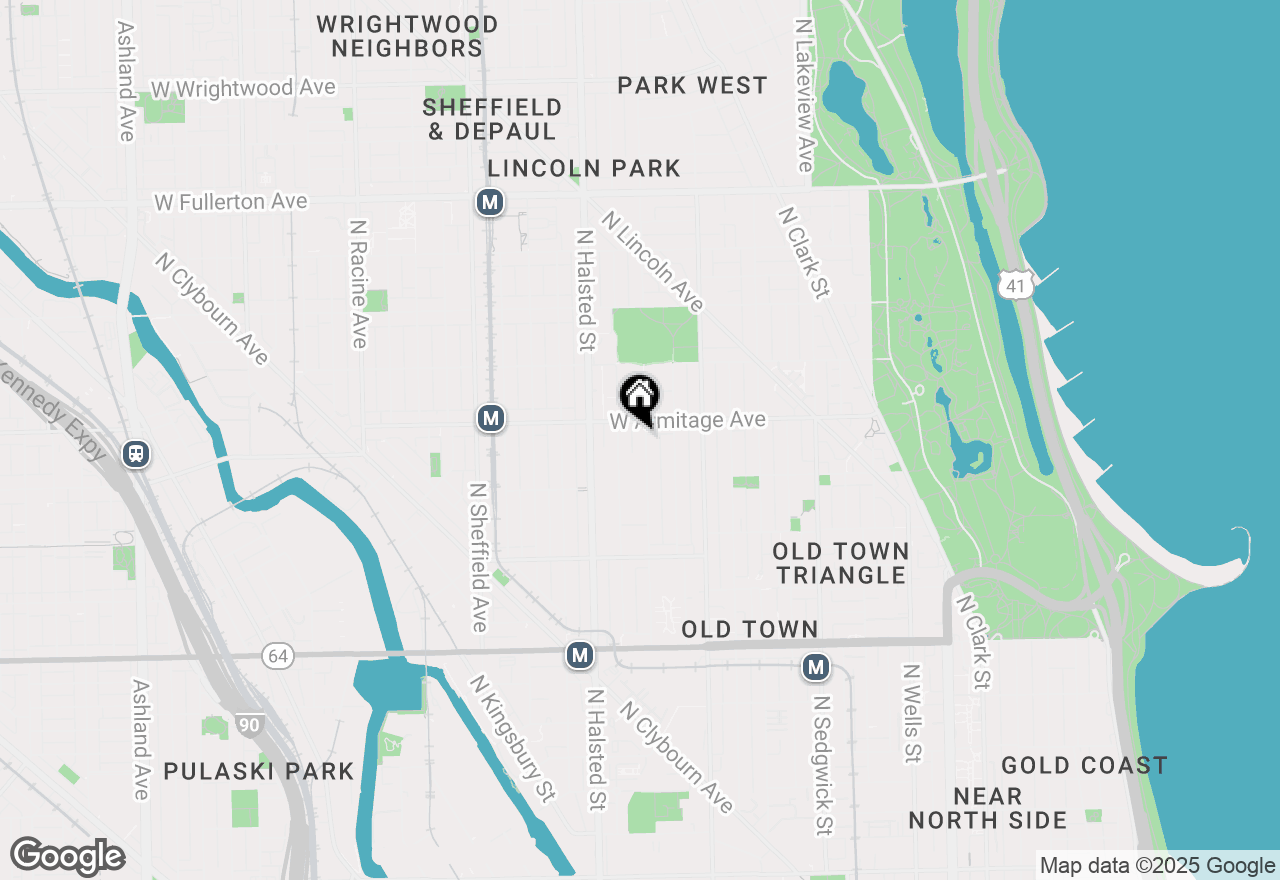 Map of 1956 N Orchard Street, Chicago, IL 60614