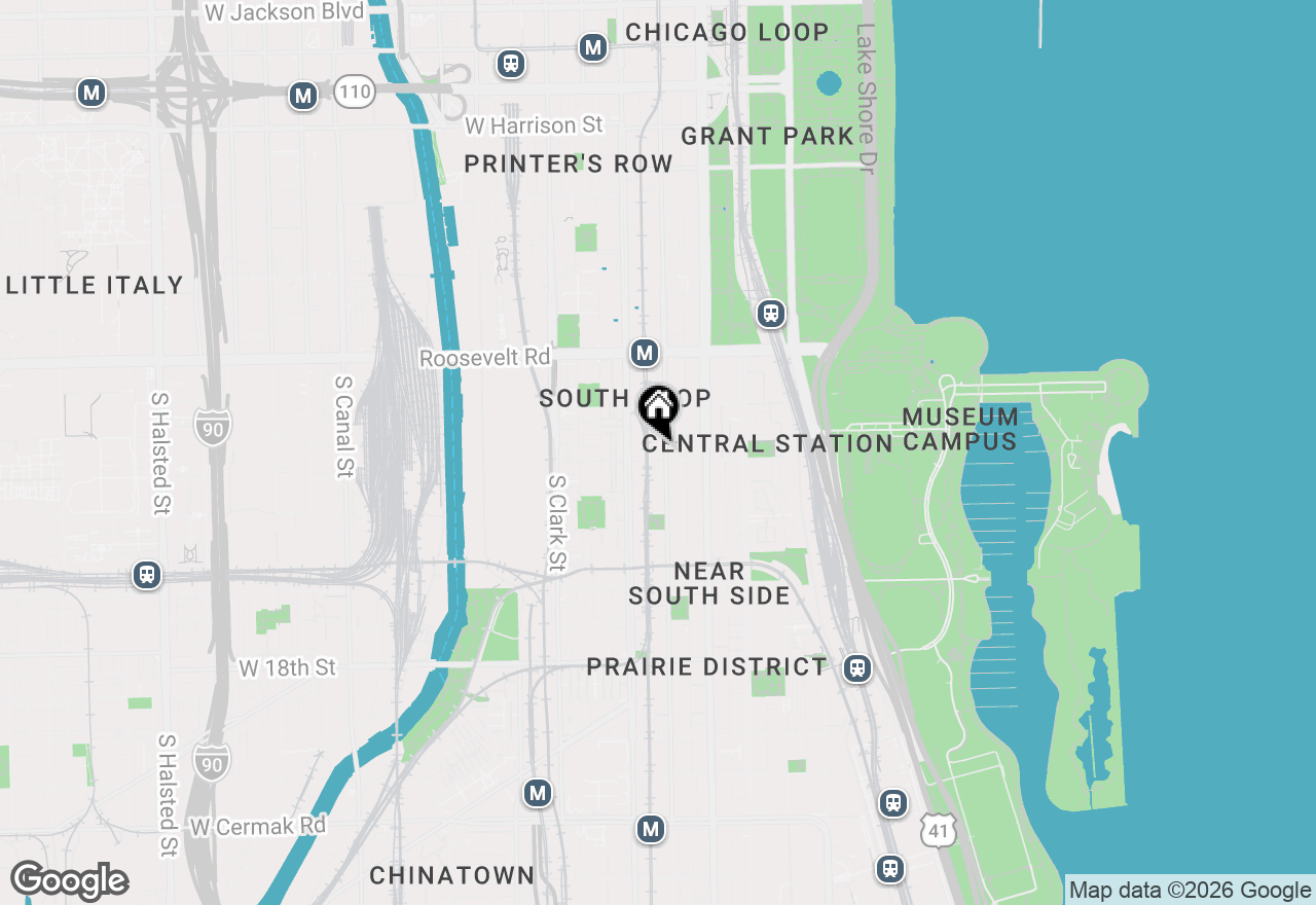 Map of 1346 S Wabash Avenue #A, Chicago, IL 60605