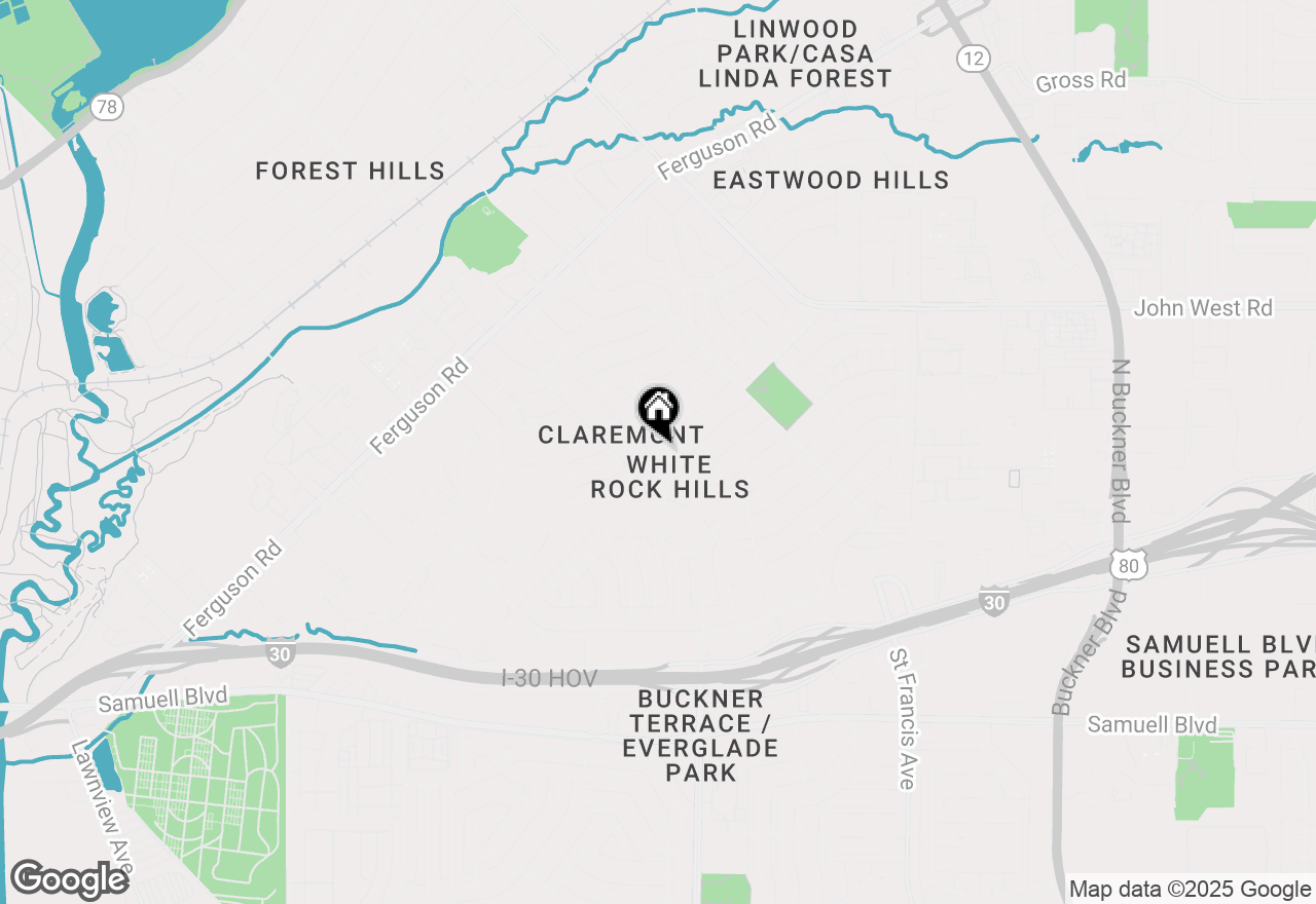 Map of 2545 Rivercrest Drive, Dallas, TX 75228