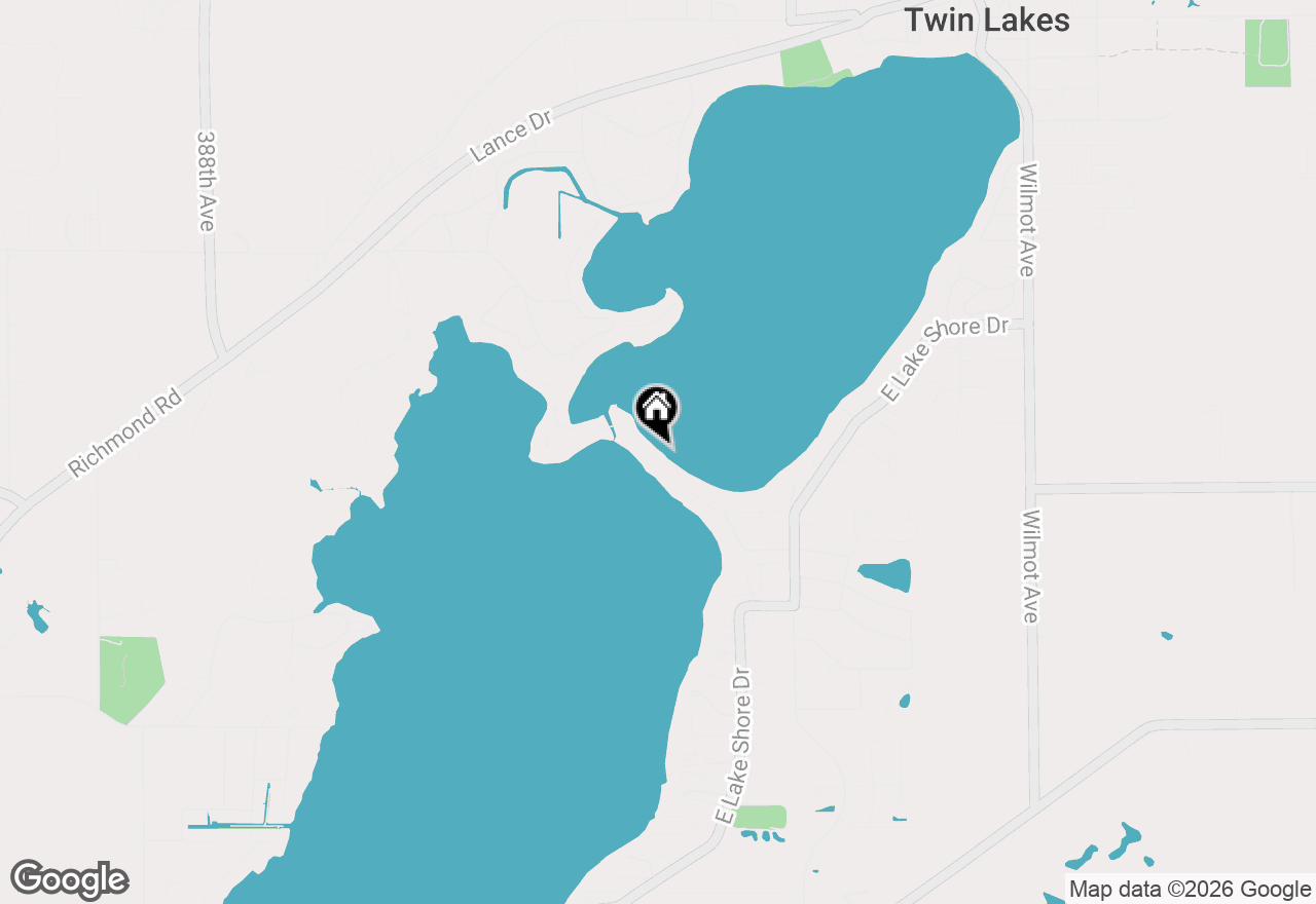 Map of 264 W Park Dr, Twin Lakes, WI 53181