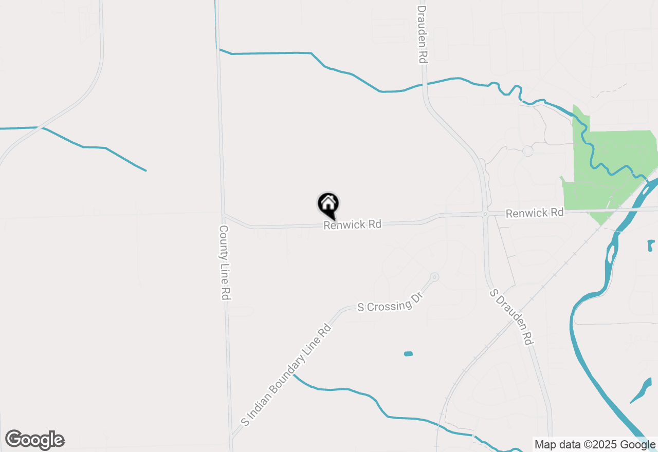 Map of 25657 W Renwick Road, Plainfield, IL 60544