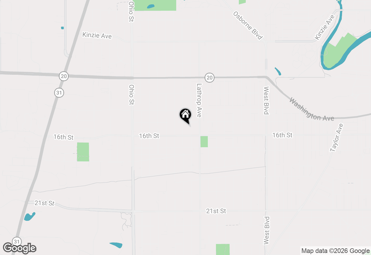 Map of 1517 Orchard St, Racine, WI 53405