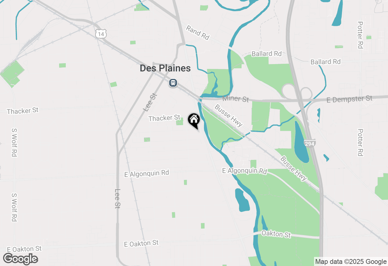 Map of 1638 Oakwood Avenue, Des Plaines, IL 60016