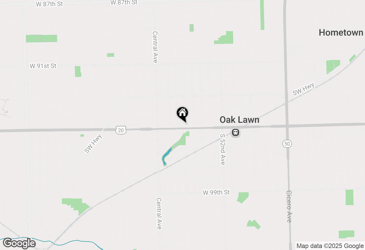 Map of 5420 W 95th Street, Oak Lawn, IL 60453