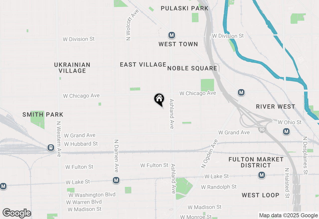 Map of 651 N Paulina Street #1S, Chicago, IL 60622