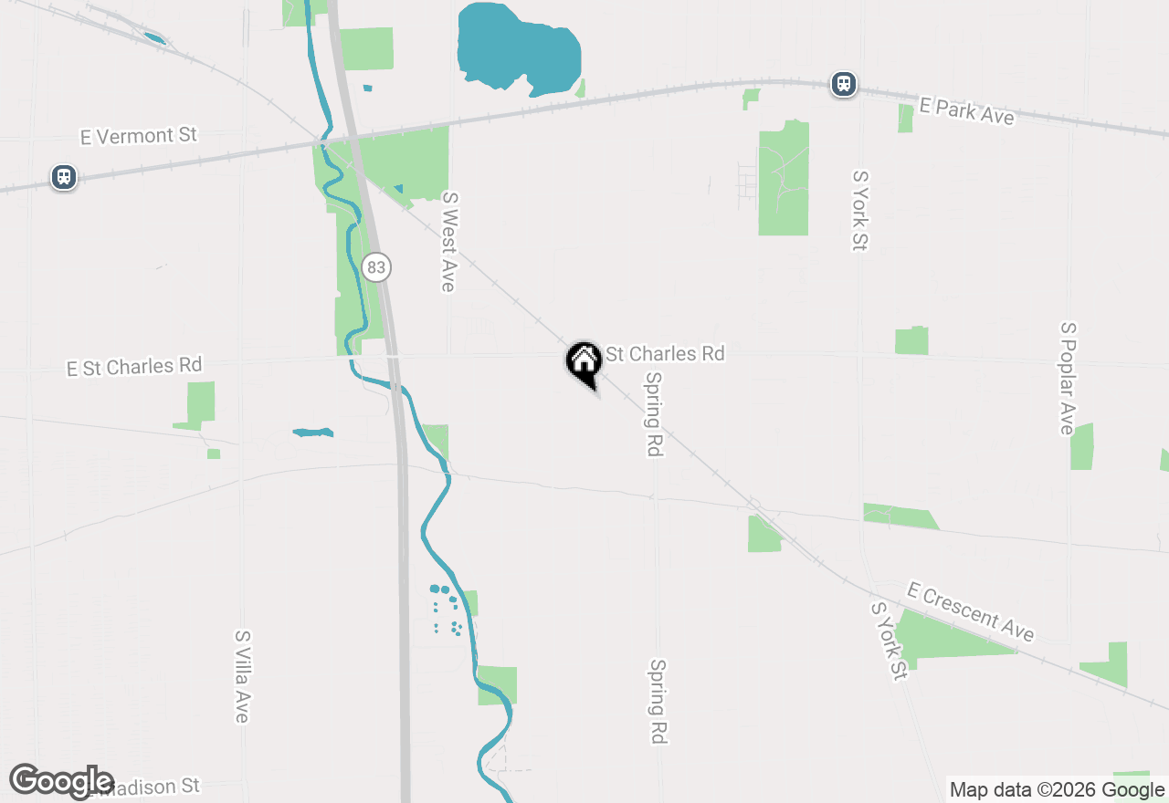 Map of 405 S Hawthorne Avenue, Elmhurst, IL 60126