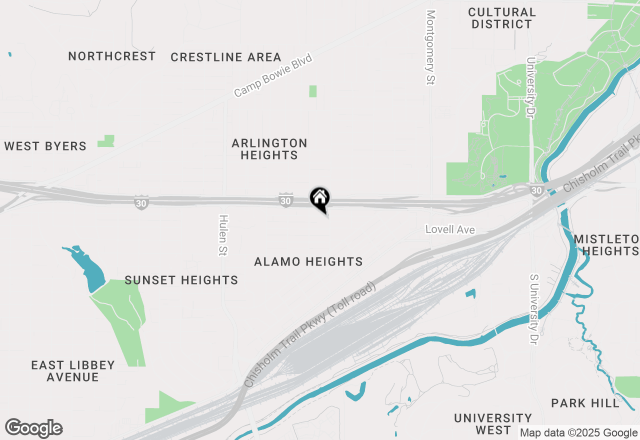 Map of 4117 Locke Avenue, Fort Worth, TX 76107