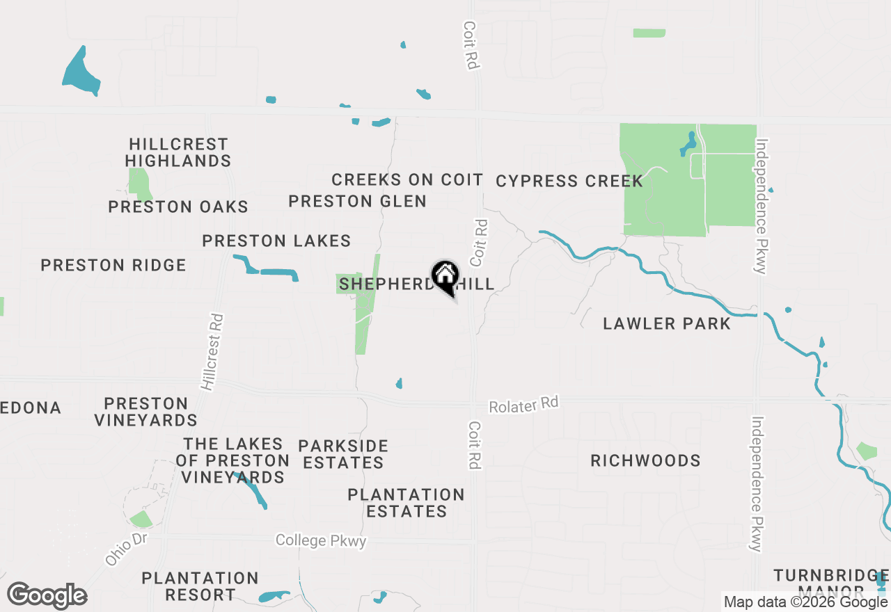 Map of 12405 Peak Circle, Frisco, TX 75035
