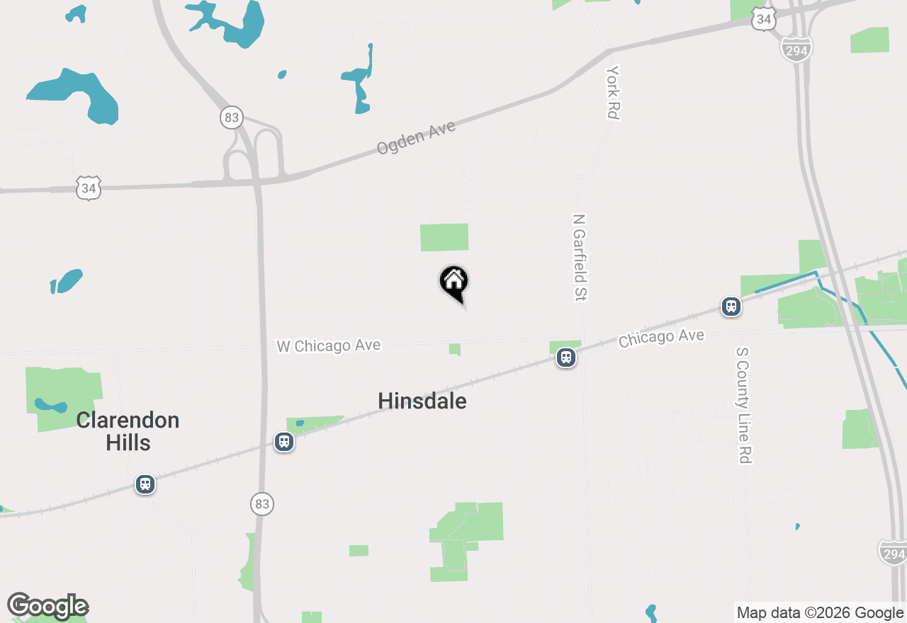 Map of 101 N Clay Street, Hinsdale, IL 60521