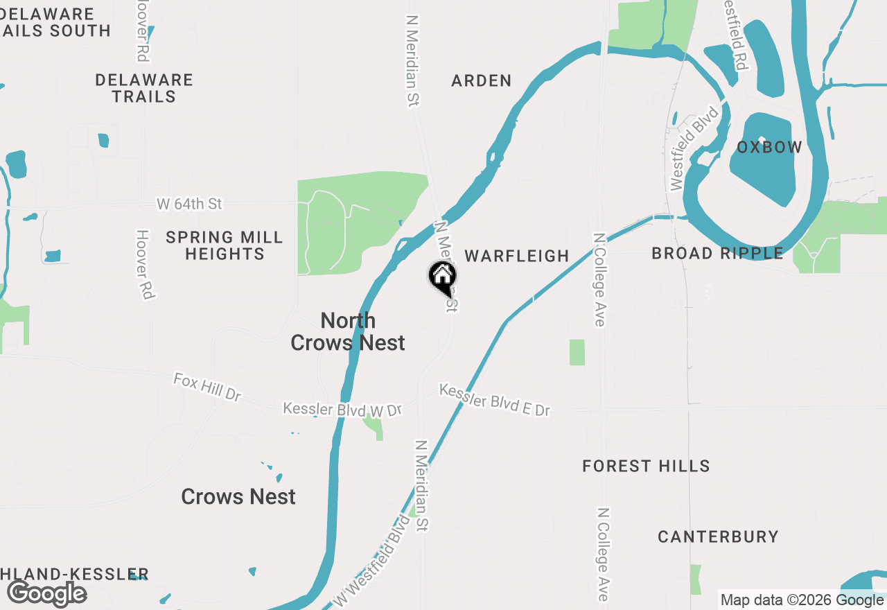 Map of 6174 N Meridian Street, Indianapolis, IN 46208