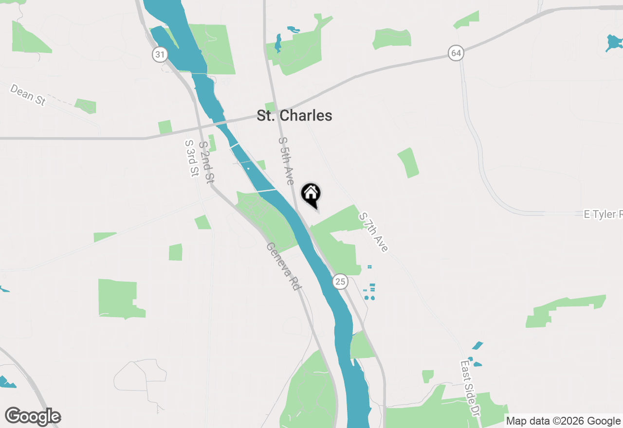 Map of 916 S 6th Avenue, St. Charles, IL 60174