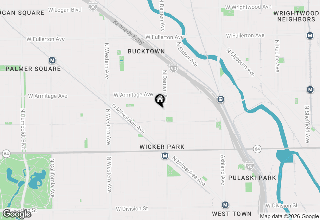 Map of 2022 W Moffat Street, Chicago, IL 60647