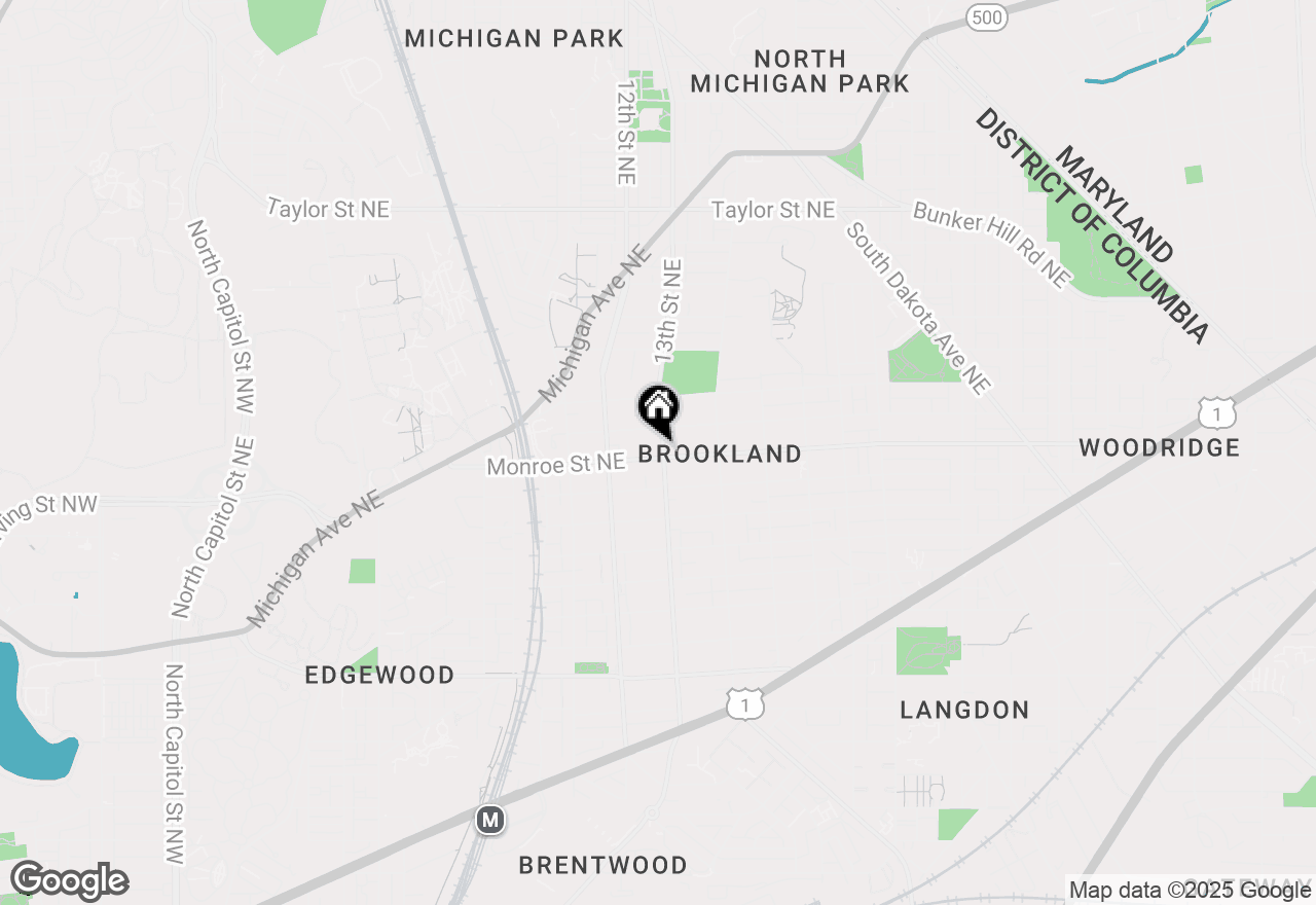 Map of 1248 Monroe Street Ne, Washington, DC 20017