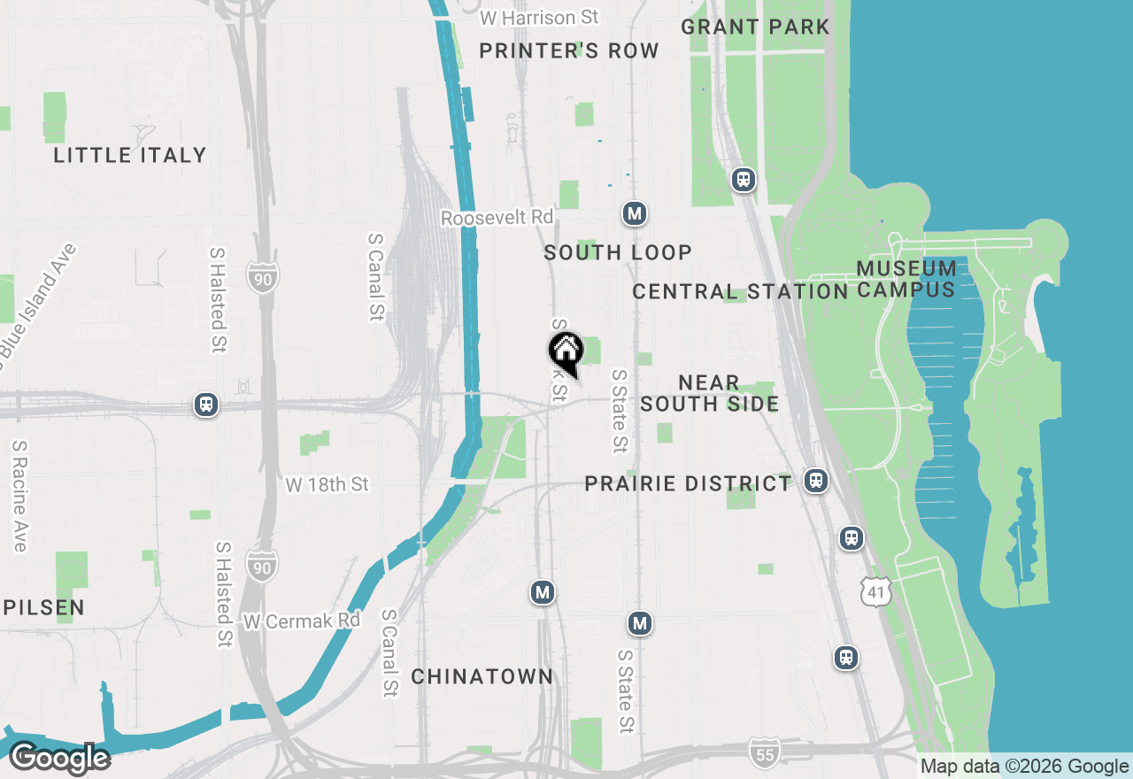 Map of 61 W 15th Street #213, Chicago, IL 60605