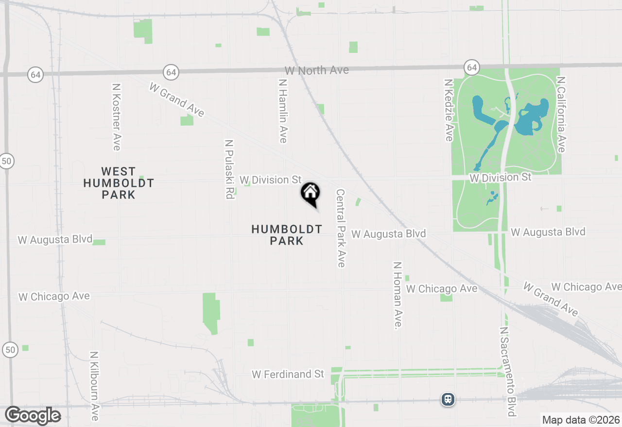 Map of 1048 N Lawndale Avenue #1, Chicago, IL 60651