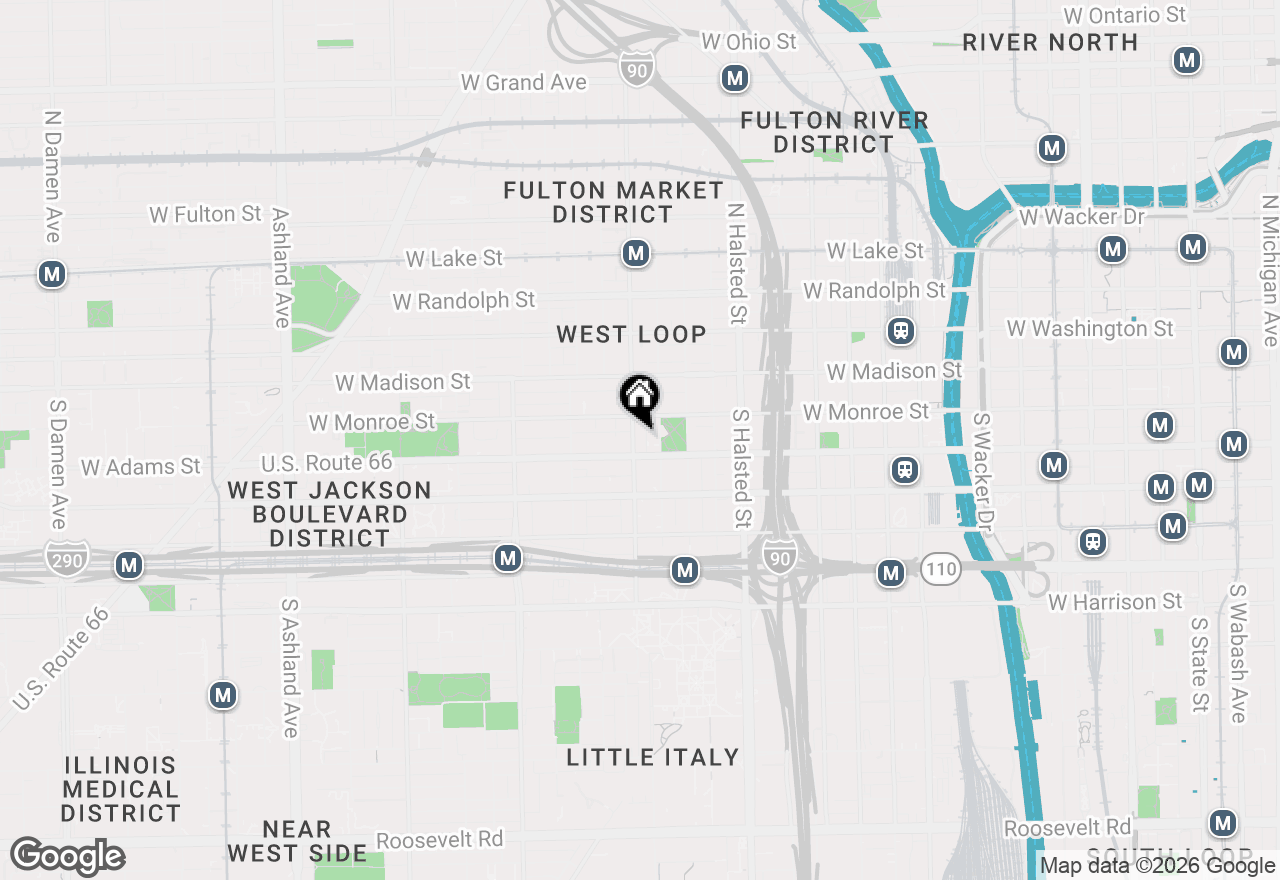 Map of 111 S Morgan Street #0510, Chicago, IL 60607