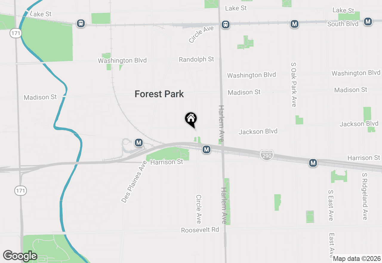 Map of 612 Hannah Avenue, Forest Park, IL 60130