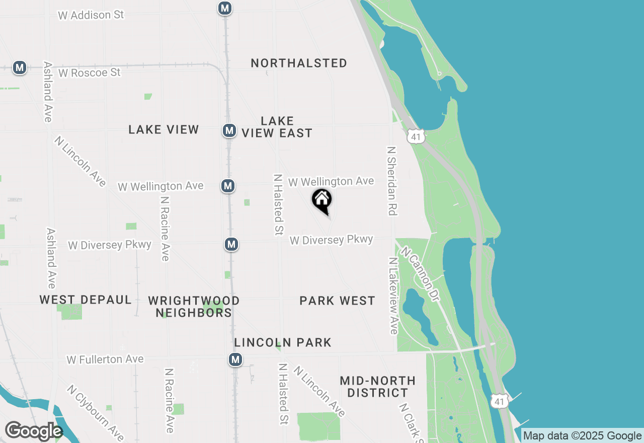 Map of 2839 N Clark Street #2S, Chicago, IL 60657
